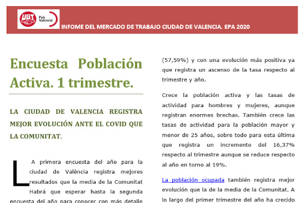 Informe EPA 1er trimestre 2020 ciudad de Valencia