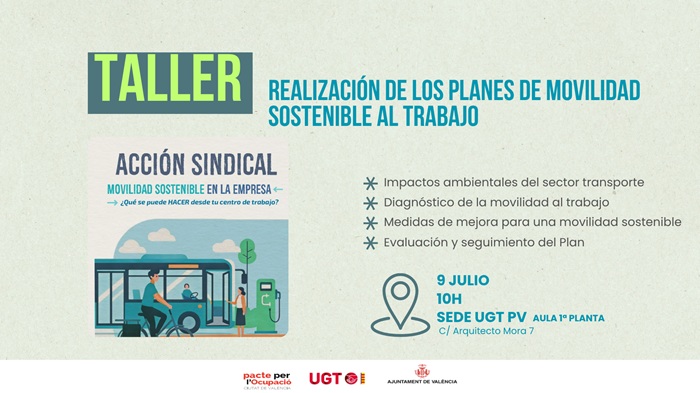 CICLO DE TALLERES PARA LA REALIZACIÓN DE LOS PLANES DE MOVILIDAD SOSTENIBLE AL TRABAJO PMST